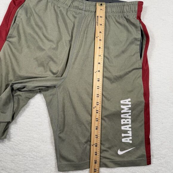 Nike Alabama Crimson Tide Shorts Mens Small Grey Dri-Fit Drawstring Basketball - Picture 10 of 13